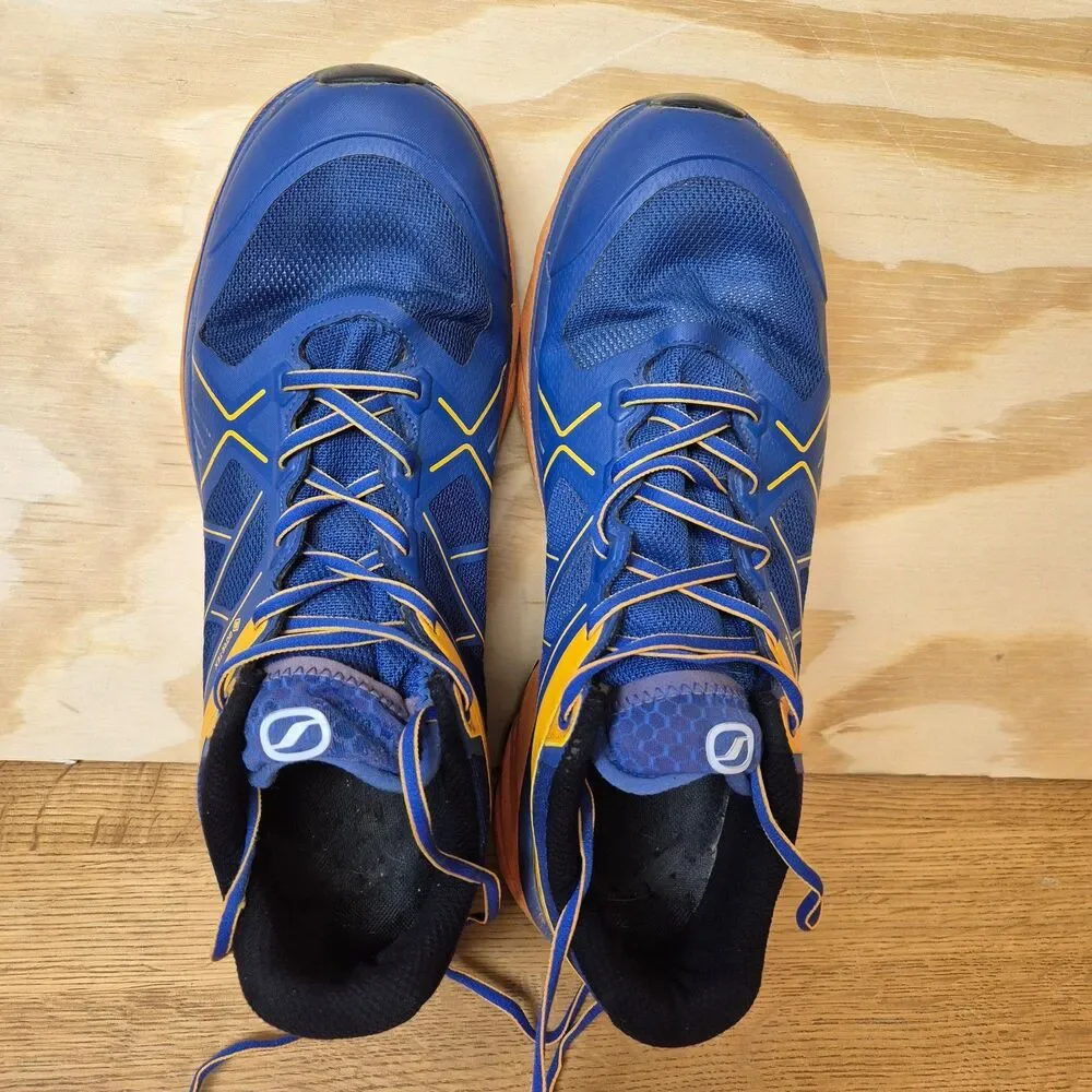 SCARPA Spin Infinity GTX Men's Trail Running Shoes Blue Orange EU 44 US 10